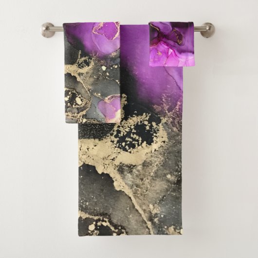 天黒金ゴールドピンクバスタオルセット バスタオルセット (インサイチュ)