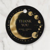 天黒金ゴールドムーンフェイズ結婚の感謝 フェイバータグ (正面)