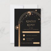 天黒金ゴールド太陽ムーンスターズ結婚ズ 出欠カード (正面)