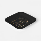 天黒金ゴールド太陽ムーンスターズ30歳の誕生日 ペーパープレート (傾斜あり)