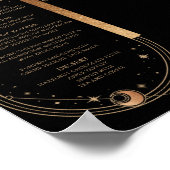 天黒金ゴールド太陽ムーンスターズ30歳の誕生日 ポスター (角)