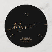 天黒金ゴールド太陽ムーンスターズ30歳の誕生日 メニュー (裏面)