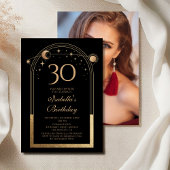 天黒金ゴールド太陽ムーンスターズ30歳の誕生日 招待状