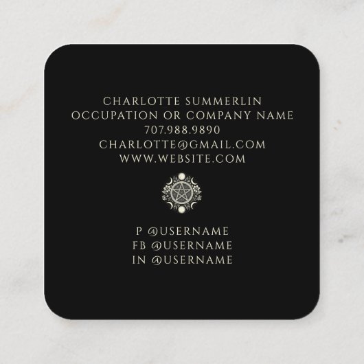 天黒 スクエア名刺 (裏面)