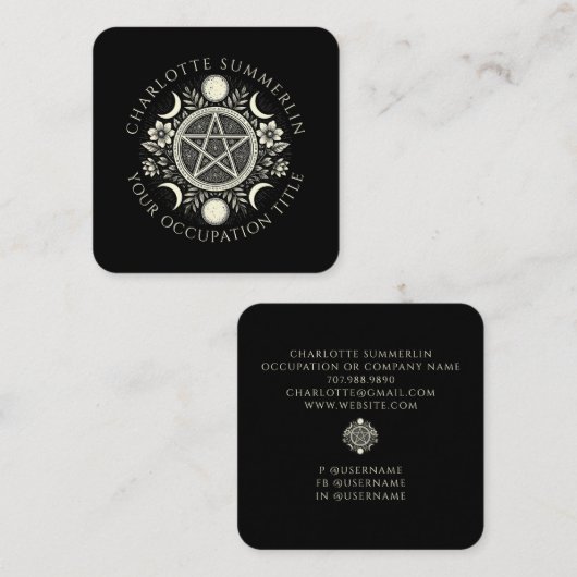 天黒 スクエア名刺 (正面/裏面)