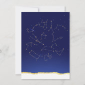 天〔占星術の〕十二宮図星形星座 招待状 (裏面)