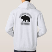 太いクマの季節はここにある – 黒 | パーカ (裏面)