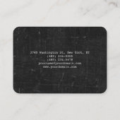 太いスクスタイリッシュリプトトレンディーグレーウォールレンガ 名刺 (裏面)