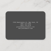 太いスクスタイリッシュリプトトレンディーグレー背景 名刺 (裏面)