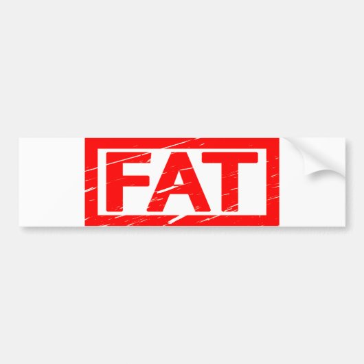 太いスタンプ バンパーステッカー (正面)