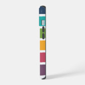 太いストライプのモノグラム iPhone 15ケース (左側面)