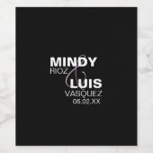 太いタイポグラフィー アンパサンド ピンク ブラック ワインラベル (シングルラベル)