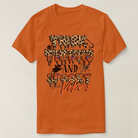 太いハロウィーン太い太い太もも不気味とVibes Gro Tシャツ (デザイン正面)