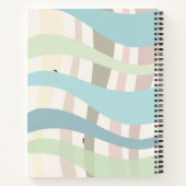 太いパステル波線の割り当て ノートブック (裏面)