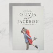 太いフォントの名前が目立つSave the Dateのお知らせ セーブザデート (正面/裏面)