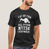 太いボールや細いボールPythonはPython 1 Tシャツ (正面)