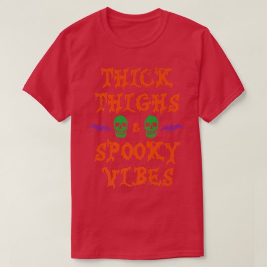 太い太い太い太いバイブ面白い不気味ハロウィーンプレミアム Tシャツ (デザイン正面)