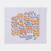 太い太い太い太い太い不気味とビーブ フリースブランケット (正面(横))