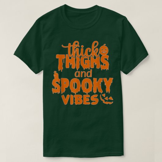 太い太い太い太い太い不気味とVibes、ハロウィーンの夜Cos Tシャツ (デザイン正面)