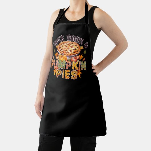 太い太い太い太い太い太い&カボンプキンパイ感謝祭おもしろい エプロン (インサイチュ)