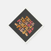 太い太い太い太い太い太い&カボンプキンパイ感謝祭おもしろい スタンダードカクテルナプキン (角)