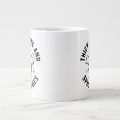 太い太い太不気味腿 ジャンボコーヒーマグカップ (正面)