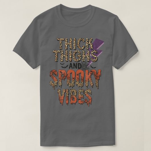 太い太い腿とビーブス不気味グルーヴィかわいい幽霊スポ Tシャツ (デザイン正面)