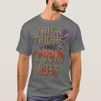 太い太い腿とビーブス不気味グルーヴィかわいい幽霊スポ Tシャツ