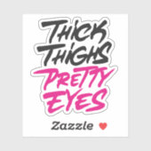 太い太かわいらし腿の目 シール (シート)