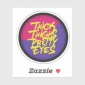 太い太かわいらし腿の目 シール (シート)