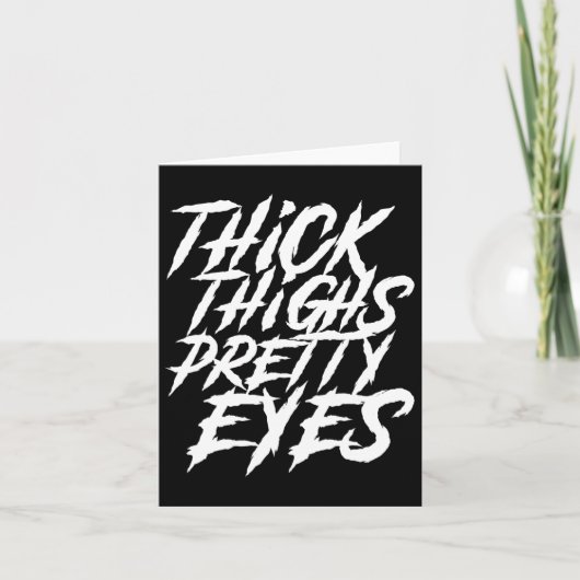 太い太ももかわいらしの目ジおもしろいム女の子らしい女の子脚 カード (正面)