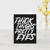 太い太ももかわいらしの目ジおもしろいム女の子らしい女の子脚 カード (黄色い花)