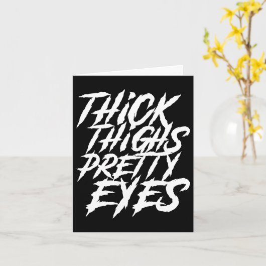 太い太ももかわいらしの目ジおもしろいム女の子らしい女の子脚 カード (黄色い花)