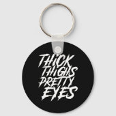 太い太ももかわいらしの目ジおもしろいム女の子らしい女の子脚 キーホルダー (正面)