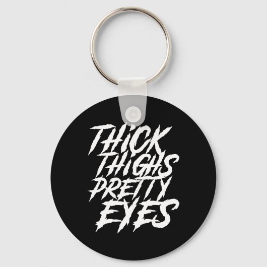 太い太ももかわいらしの目ジおもしろいム女の子らしい女の子脚 キーホルダー (正面)