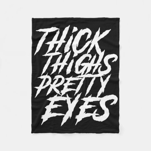 太い太ももかわいらしの目ジおもしろいム女の子らしい女の子脚 フリースブランケット (正面)
