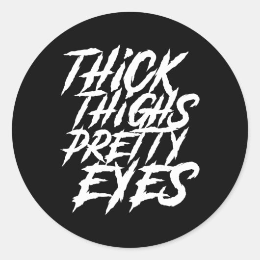 太い太ももかわいらしの目ジおもしろいム女の子らしい女の子脚 ラウンドシール (正面)