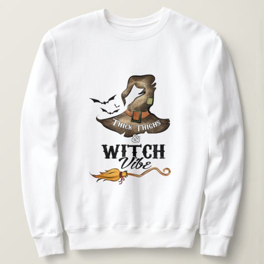 太い太もももも魔女のバイブ スウェットシャツ (デザイン正面)