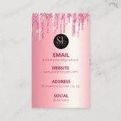 太い太ももも&ラブビーブスバレンタイングリッタードリップ 名刺 (裏面)