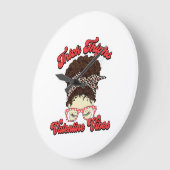 太い太ももバレンタインビベス ラージ壁時計 (傾斜)