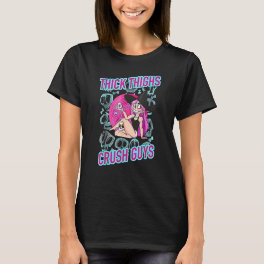 太い太もも圧砕業者 Tシャツ (正面)