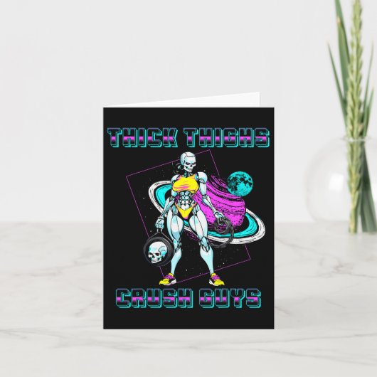 太い太もも圧砕男の重量挙げボディビル カード (正面)