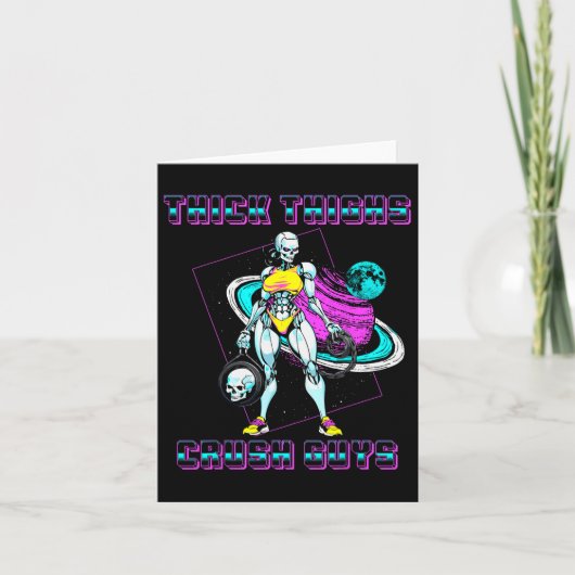 太い太もも圧砕男の重量挙げボディビル カード (正面)