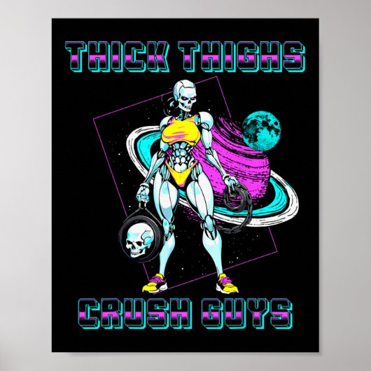 太い太もも圧砕男の重量挙げボディビル ポスター (正面)