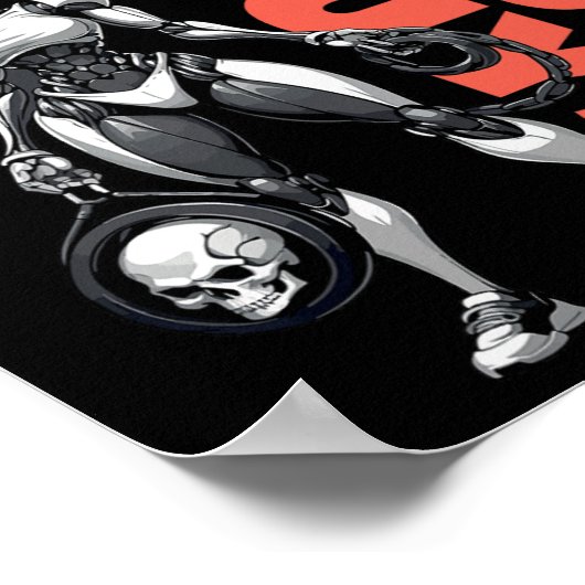 太い太もも圧砕男の重量挙げボディビル ポスター (角)