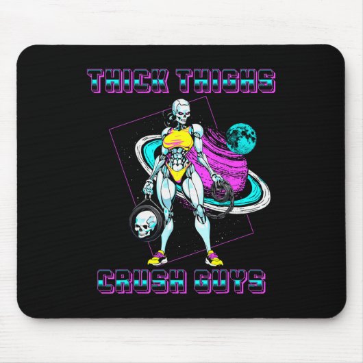 太い太もも圧砕男の重量挙げボディビル マウスパッド (正面)