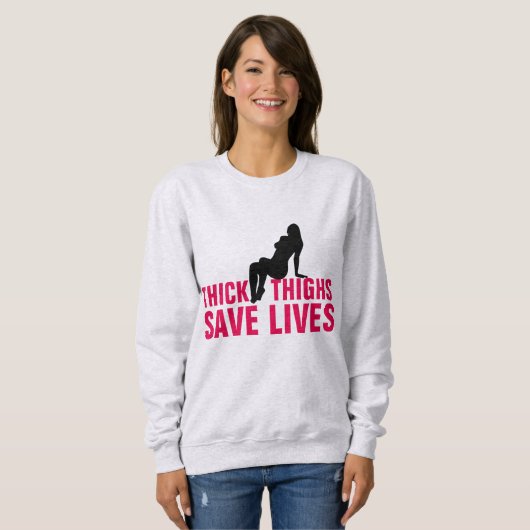 太い太もも救はTシャツを食う スウェットシャツ (正面フル)