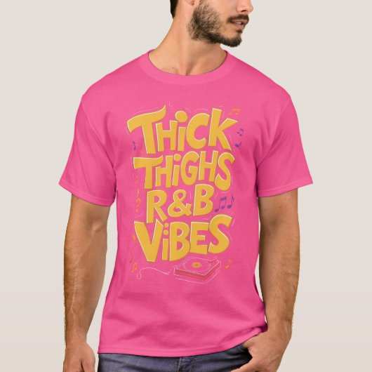 太い太ももRbビベスヒップホップ Tシャツ (正面)