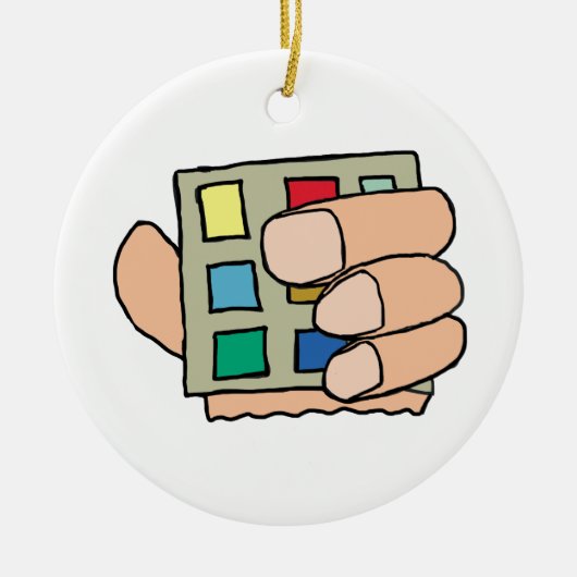太い指 セラミックオーナメント (正面)