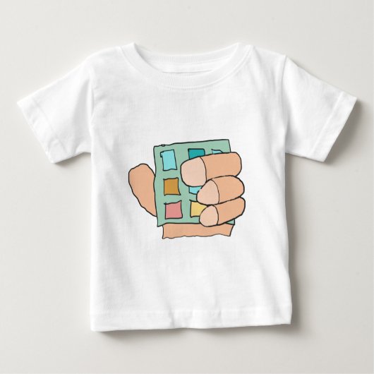 太い指 ベビーTシャツ (正面)